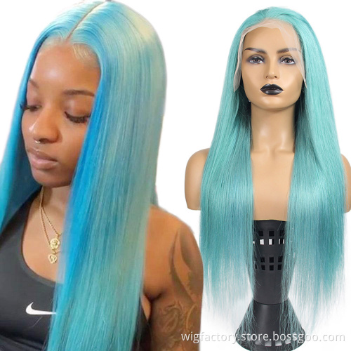 13*4 frontal wigs lace front human hair 100 virgin cheveux humain,straight mink hair blue human hair wig